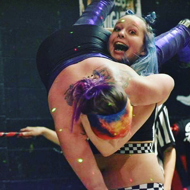BillieStarkz's tweet photo. @GirlFightWrest #indyedition was amazing. My mouth is still on 🔥 @RanWestWrestlin #imabiter #supportthedream #womenswrestling https://t.co/0JEagdsosF