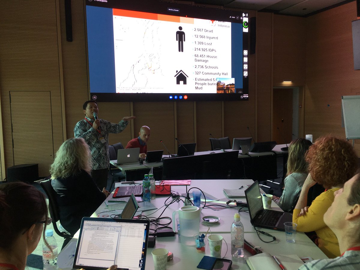 NinaPaulsen's tweet photo. Indonesia Red Cross #palangmerah sharing lessons learned from multiple #earthquake operations @ #GlobalSurge meeting hosted by @IFRC. We work in view of #SurgeOptimisation https://t.co/9CvRKTM6VW