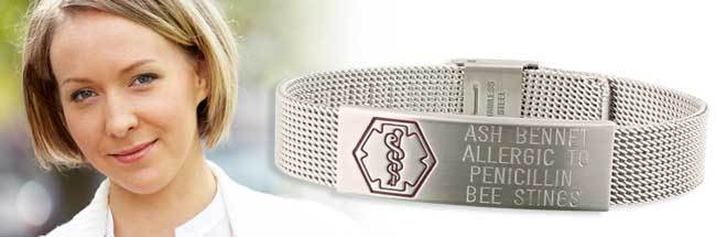 Gluten Allergy Alert Red Silicone Wristband Medical Alert ID Bracelet  Mediband