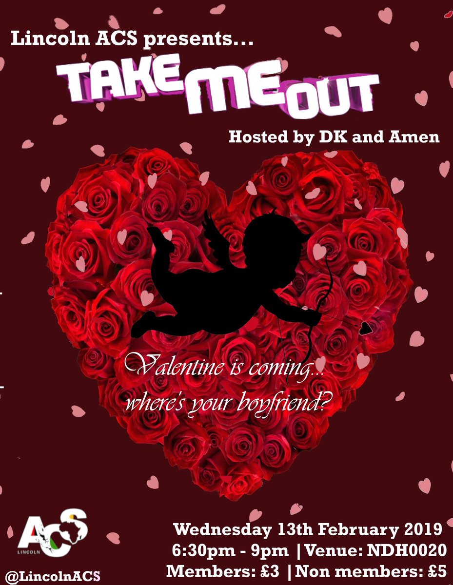 ACS TAKE ME OUT 2019 IS FINALLY HERE! 6:30-9:00pm, venue: NDH0020❤️🔥🎉🎉