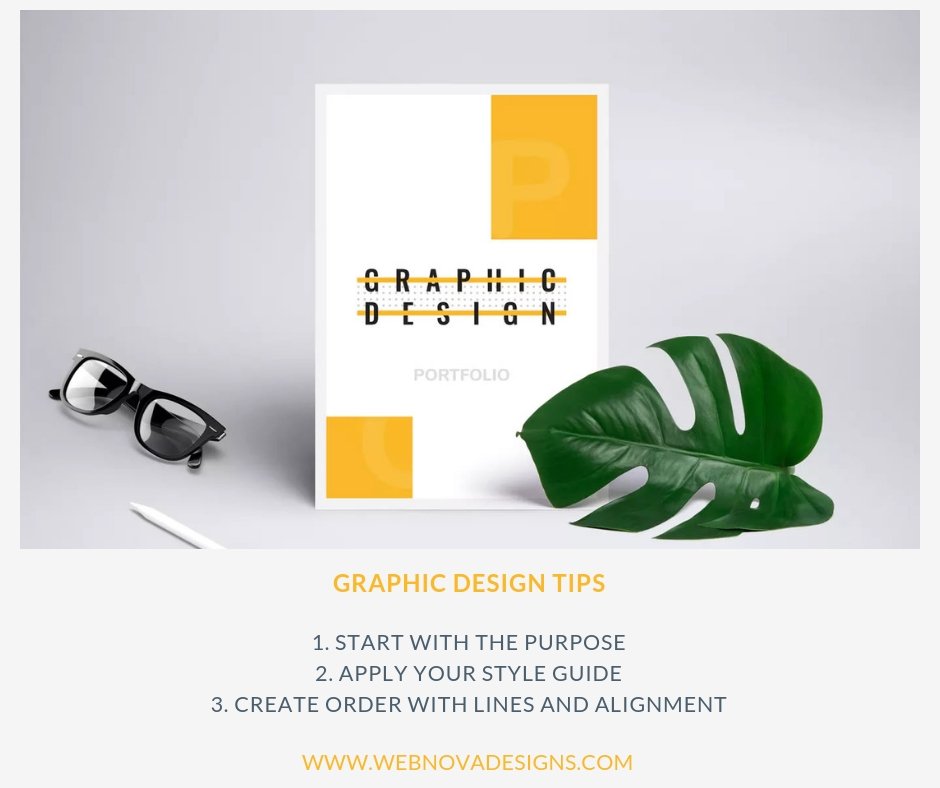WebNovaSA's tweet photo. 1. Start with the purpose
2. Apply your style guide
3. Create order with lines and alignment

 #wednesdaywisdom #webnovadesigns #webdesign #webdesignersnewyork #webdesignnewyork #graphicdesign #userexperience #graphicdesignelements https://t.co/1kDCUqJAHO