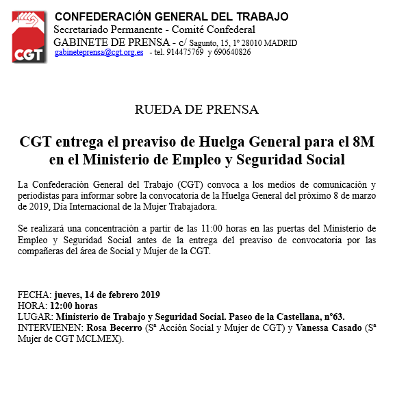 Gabinete Prensa del Comité Confederal de la CGT tweet media