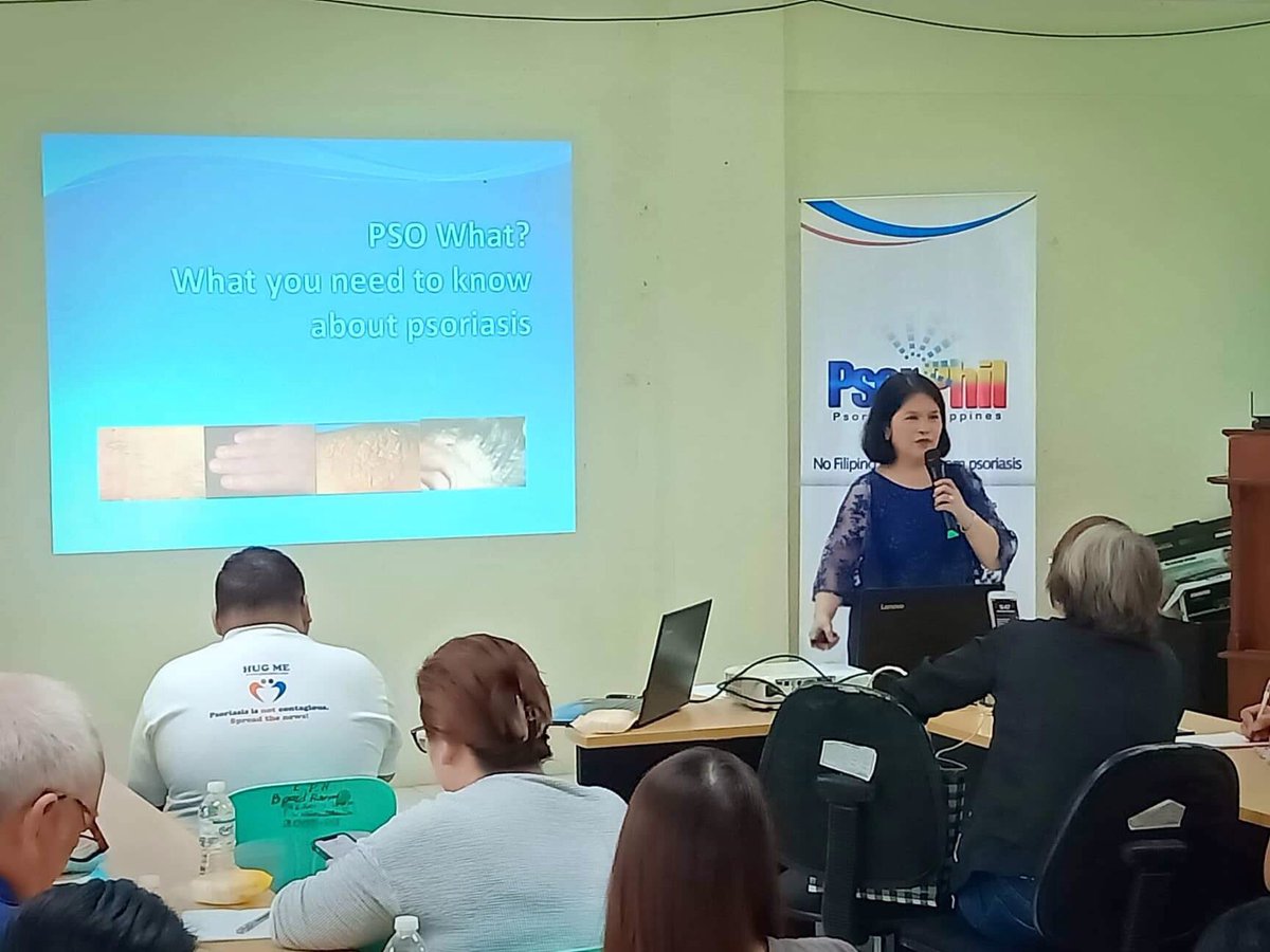 psorphil's tweet photo. Thank you Dr. Marie Judith Eusebio of Philippine Dermatological Society for giving a very informative lecture about #Psoriasis.
#PSOserious #PSAserious #showPSO #OneProvinceAtATime
#NoOneMustBeLeftBehind https://t.co/VtCY0zR8E8