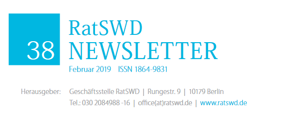 ratswd's tweet photo. Der aktuelle RatSWD-Newsletter Feb 19 beschäftigt sich u.a. mit den aktuellen Entwicklungen zur #NFDI, der Gründung des RatSWD @GOFAIRofficial #ImplementationNetwork und der #8KSWD
https://t.co/lGDT0P6ja8 https://t.co/kcCmElURcB