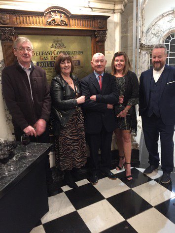 Some off the Volunteers from Glenbank Cross Community Garden Belfast at the Live Here Love Here awards in the Belfast City Hall last night.
