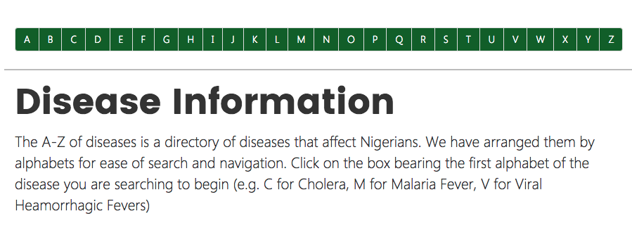 Ncdc Have You Seen The A Z Index Of Diseases And Conditions That Affect Nigerians It Is Available On The Ncdc Website Arranged By Alphabets For Ease Of Search And Navigation