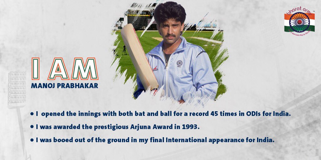 thebharatarmy's tweet photo. This Legendary Indian Cricketer is Manoj Prabhakar.
How many of you got your answer correct?
#CWCountdown #CWC19 #BharatArmy #TeamIndia #12thMan #IndianCricketTeam #COTI ๐ฎ๐ณ @BCCI @ICC https://t.co/dDzPOyUyVy