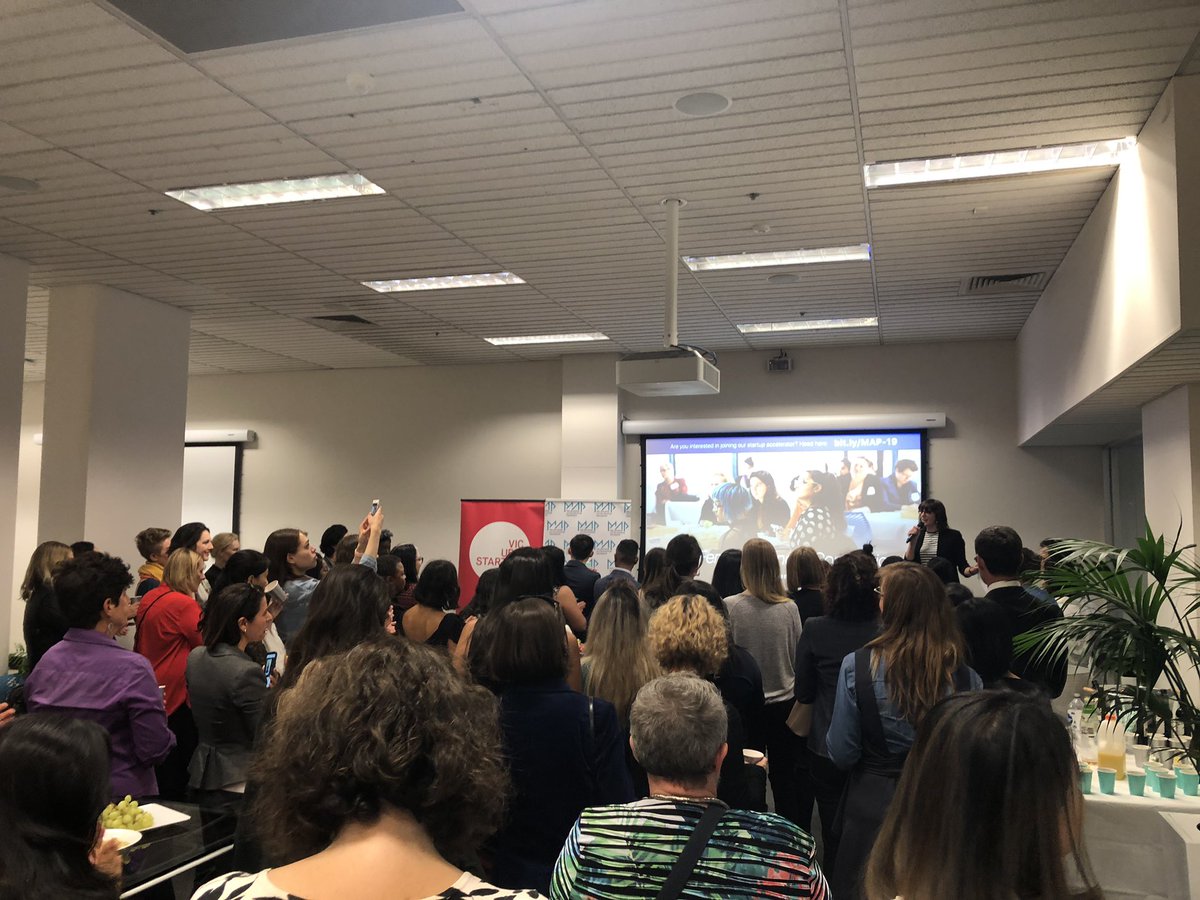 HeathEvans's tweet photo. The @MAPUniMelb #FemaleFounderConnection is underway. 

Absolutely packed to the rafters! 

@fasttrackjudy kicking things off and the energy in this room is electric! 💥💥💥
#startup https://t.co/rUzo1Wg55s