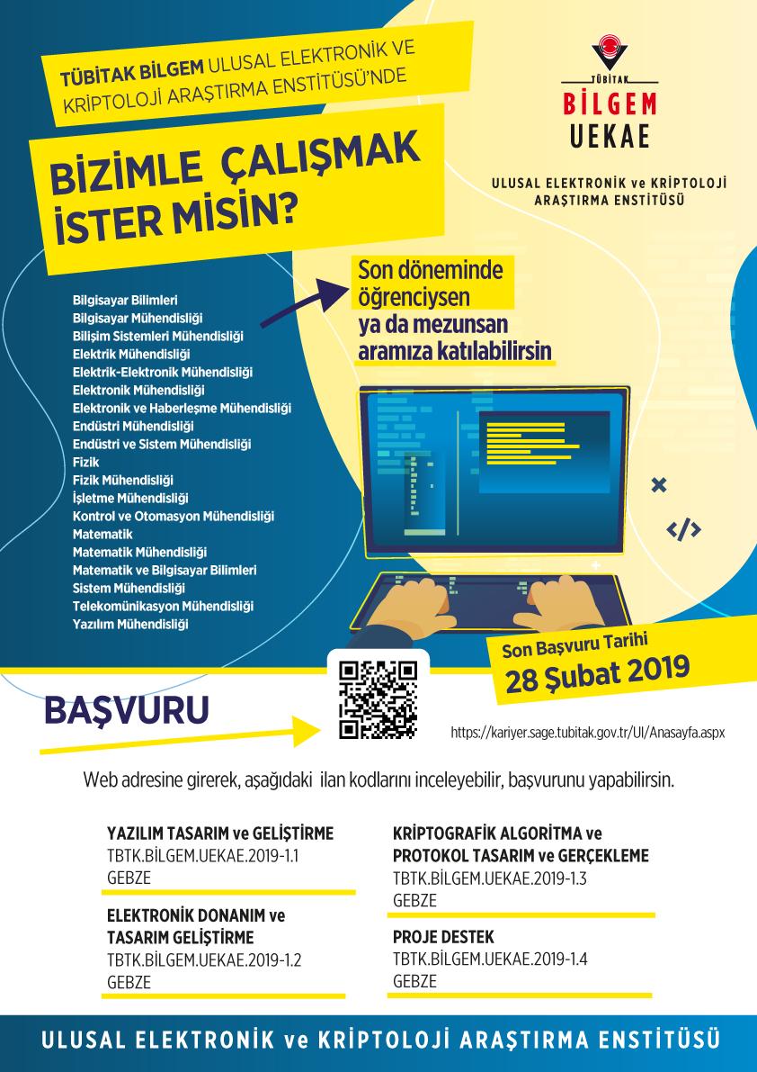 oedural's tweet photo. TÜBİTAK BİLGEM UEKAE - Ulusal Elektronik ve Kriptoloji Araştırma Enstitüsü (Gebze Yerleşkesi) Ar-Ge Personeli İlanları  

https://t.co/W3jINo3A2I

#Tübitak #Yazılım #Tasarım #Donanım #Kriptoloji https://t.co/xxPYUv08w4