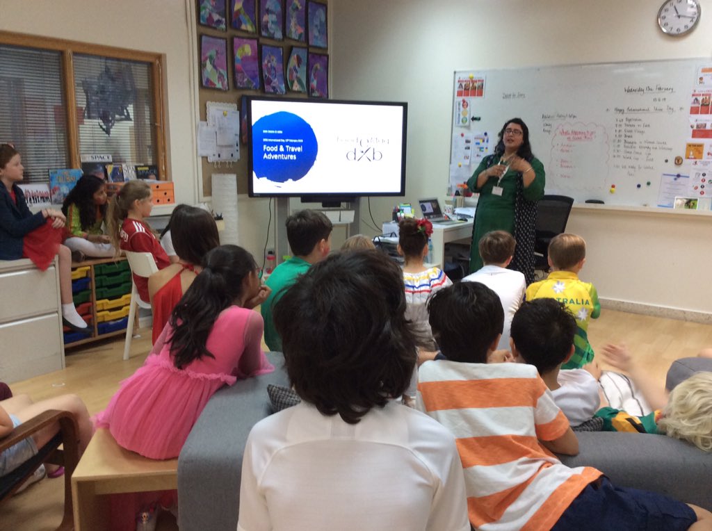 DESSyear5's tweet photo. #dess_yearfive_orange @Dessdubai  enjoying the parent postcard workshop, learning about travels &amp; food from around the world #DESS_InternationalDay2019 https://t.co/VNZAuQTJYJ