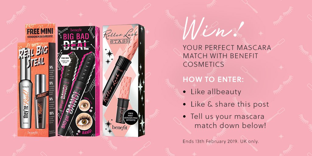 allbeautysocial's tweet image. 👀 We’ve teamed up with @BenefitUK this #galentinesday to give you the chance to #win your Perfect Mascara Match 💕 PLUS a free mini mascara – perfect for gifting to your bestie! 👭 Follow @allbeautynews, like and RT this post to win! Full T&amp;amp;Cs on the blog. #competion #giveaway
