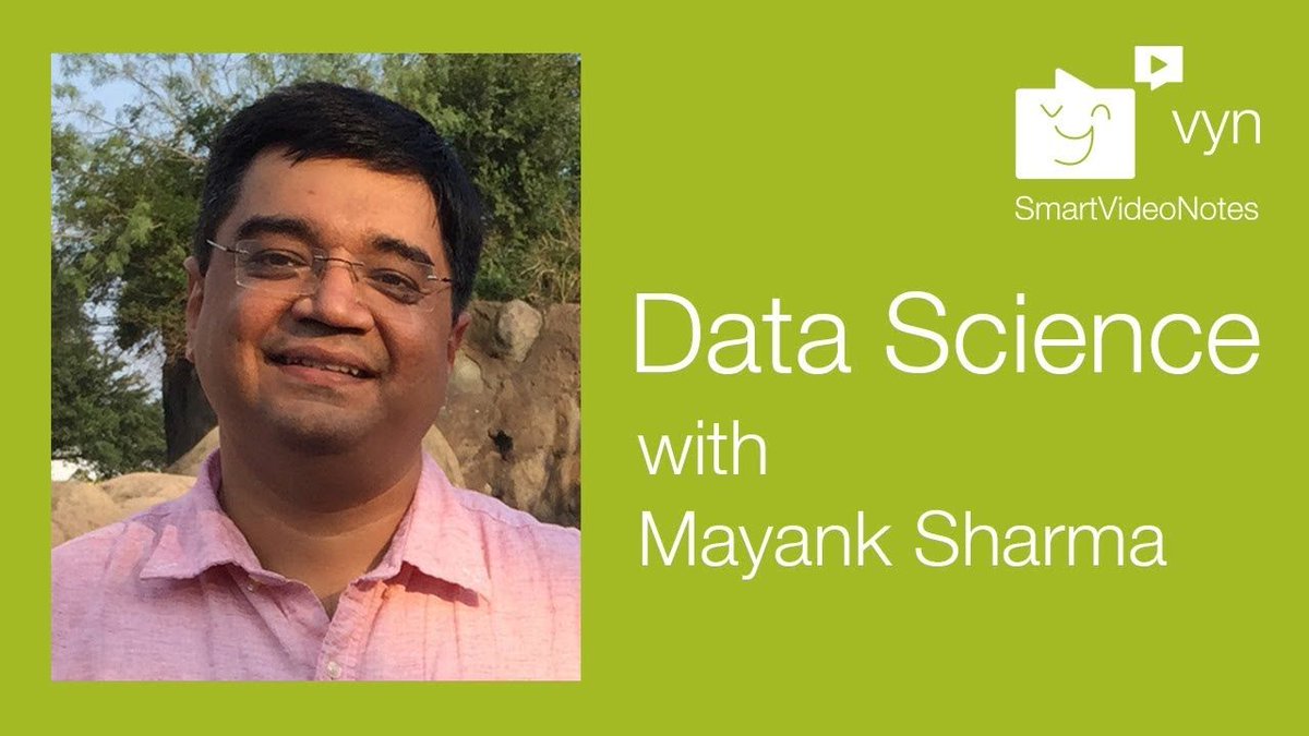 Data Science.⚡️ It's a big buzzword in the business world - but what is it exactly, &amp; what can it do? Our advisor &amp; expert <a href="/ganitagya/">Mayank Sharma</a> Mayank explains. Watch his #datascience intro in this short #vyn. More from Mayank soon... #DigitalTransformation buff.ly/2S0lAUh