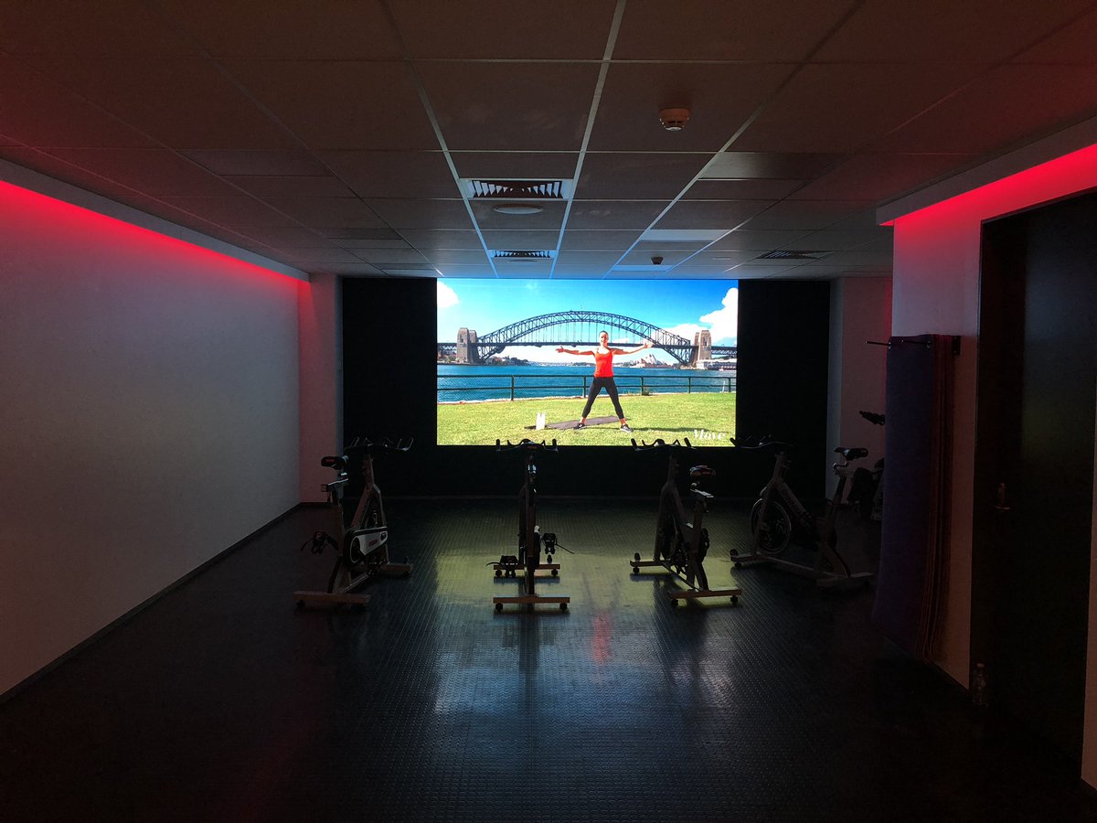 Stephhibb's tweet photo. Thanks for having us at your opening  event tonight @Kafnu . Great to see so our Led Display screens,Strip lighting, Breathing chair  &amp; Move123 videos on display #screens #video #virtualfitness https://t.co/8WtnKv8fOZ