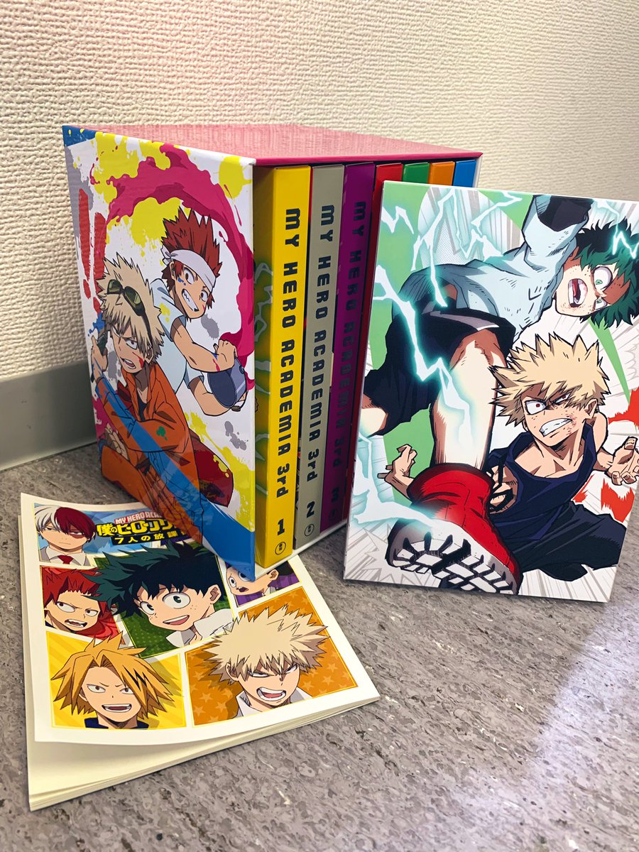 aitaikimochi's tweet photo. My BNHA Vol. 1-8 DVD special box, Game Center arcade drama CD, &amp; Vol. 8 DVD has finally arrived! 

The Game Center drama CD is hilarious! Will post a brief summary soon, but the translation will take a while since the track is 30 minutes long LOL. I’ll post the Vol. 8 drama too! https://t.co/MXmuWwiGfG