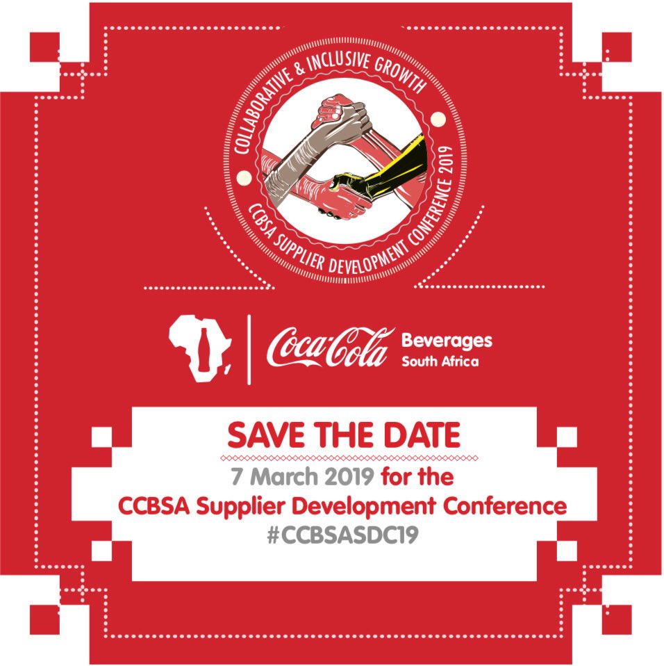 FunAndClass_R's tweet photo. COCA-COLA BEVERAGES South Africa, is calling SMME's to a developmental day of COLLABORATIVE &amp; INCLUSIVE GROWTH. Engage via all social media platforms using #CCBSASDC19 #CCBSA and follow #funandclassrelations for more info 😉 https://t.co/aFyc4ZVdu7
