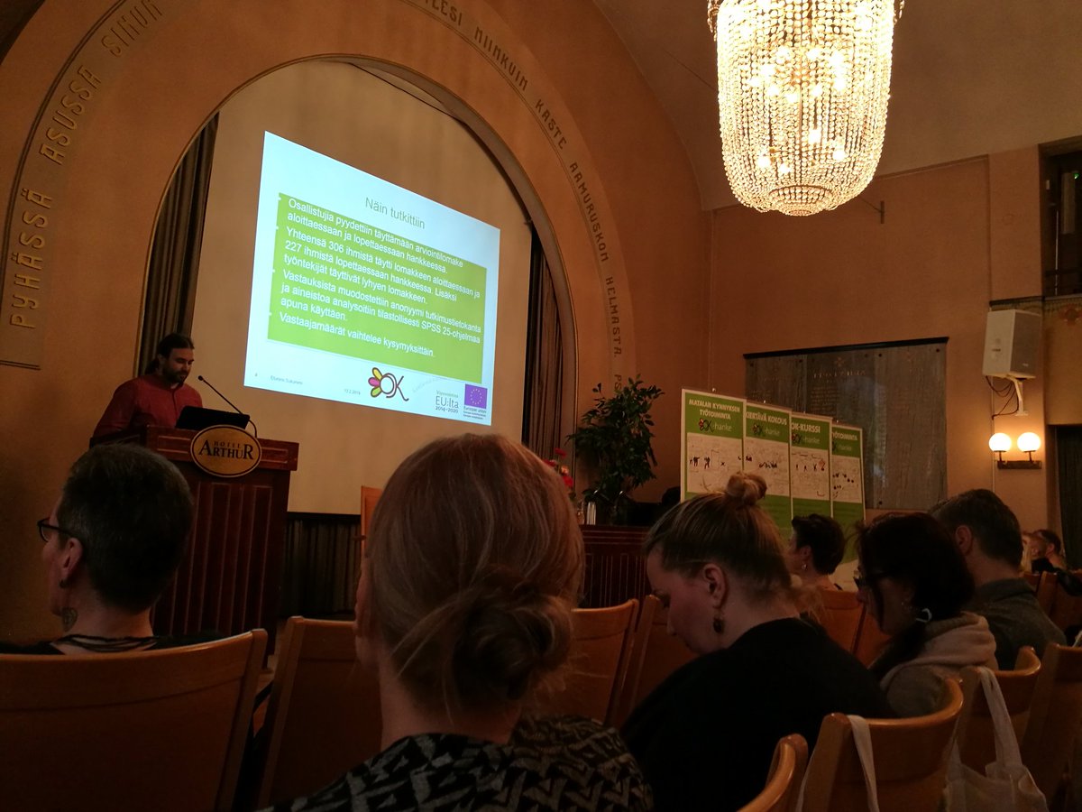 TainaKSchneider's tweet photo. #OKhanke loppusemmassa @TeemuKas ja Ok-hanke numeroina eli "onks tästä ollut hyötyä kenellekään.." No hei on 😊! https://t.co/FNMIm1DpHZ
