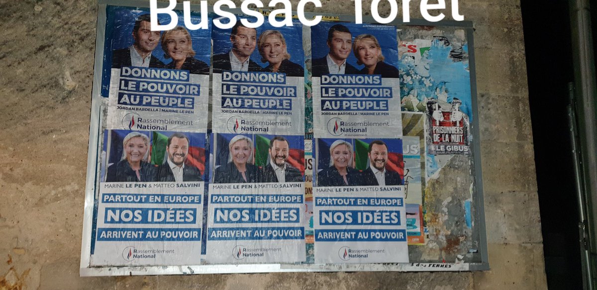 karinecellier's tweet image. Soirée  collage   hier soir  sur le Canton des 3 monts  #montguyon #montlieulagarde #bussacforet  #clerac  #cercoux    en avant la victoire  tous au urnes le 26mai     #OnArrive #ElectionsEuropéennes2019 #RassemblementNational