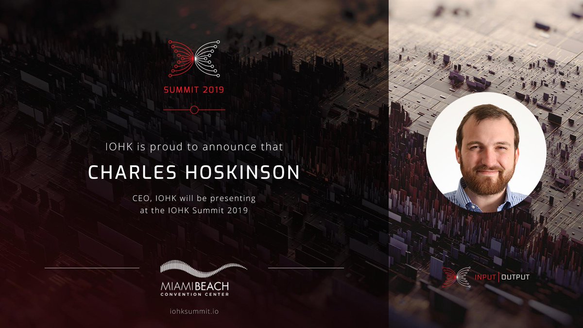 IOGroup's tweet photo. The 2019 IOHK Summit is an opportunity for #blockchain enthusiasts and businesses from around the world to meet, collaborate, and discover this influential technology. Hear from experts at IOHK &amp; the industry by booking your early bird tickets by 1st March https://t.co/q6TyMIRoWm https://t.co/MDVsVFgbD5