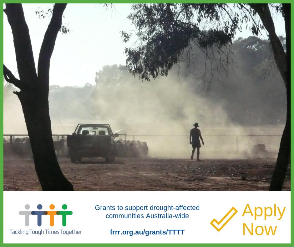 Applications for the current round of #drought funding as part of the Tackling Tough Times Together program close on Wednesday, 20 February. Grants of up to $20k, $60k and $150k available Australia-wide: ow.ly/C4s830nEhgy #TacklingToughTimes #TTTT #TheBigDry