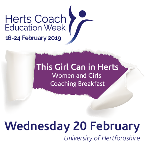sportinherts's tweet photo. **This Girl Can** 

This time next week we're hosting a ' #ThisGirlCan in Herts - Women &amp; Girls Coaching Breakfast' at @UniofHerts as part of the @coachingherts  #CoachEdWeek19. 

If you're free why not join us? 

For more details and to book visit https://t.co/LQpJRLHKsH https://t.co/W1OZdvUfuJ