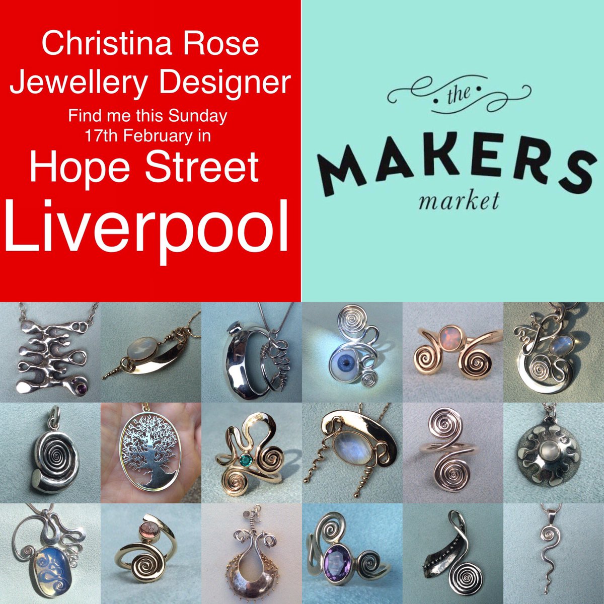 ChristinasWork's tweet photo. First time at the Makers Market Hope st this Sunday. Excited 😃@_makersmarket @makersmarketmcr @artinliverpool #liverpool #merseyside #handmadejewellery #justacard #shopsmall #supportthemakers #buylocal #liverpool1 #themakersmarket #independantmaker #makersformakers #jewellery https://t.co/rFVdoJEY1d