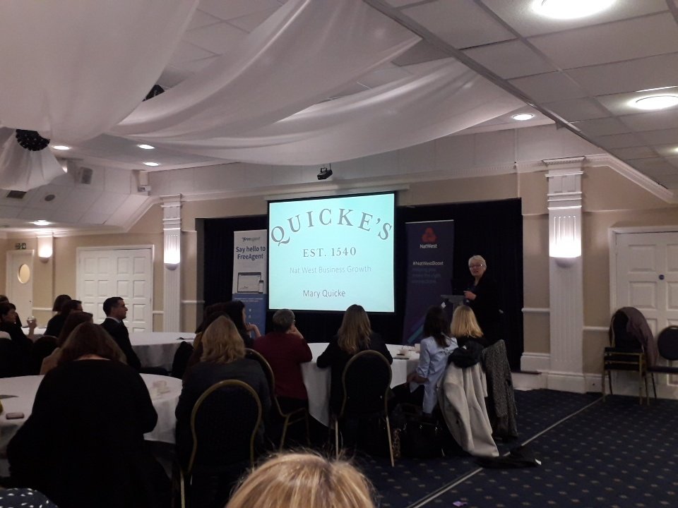 Listening to Mary Quicke MBE at #NatWestBoost what can be learnt from a business est 1540...