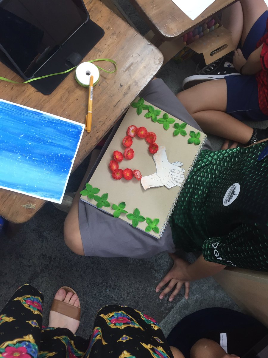 corieeolson's tweet photo. The creative energy in this group is blowing me away as #studio4 students work on expressing their identities through symbolic self-portraits. #ishcmcib #hweo https://t.co/wNLn8ZJ8Oe