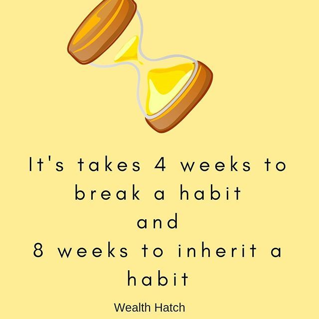 WealthHatch's tweet photo. Habits can always be broken.

They say it takes about 4 weeks to break a old habit and 8 weeks to inherit a new one.

What are some of the financial habits you want to inherit and why? 
Leave your comments below https://t.co/GdmxFZQ2kE https://t.co/61Uk67wIIC