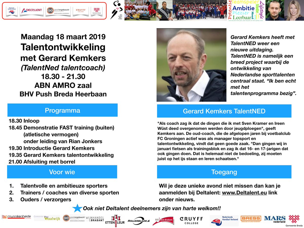 Mooie kans om te leren over talentontwikkeling met Gerard Kemkers. De talentcoach van TalentNED. Meld je snel aan. docs.google.com/forms/d/e/1FAI…