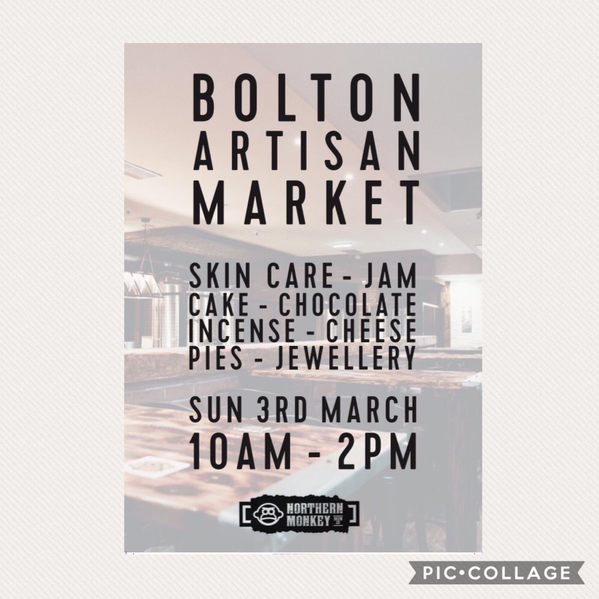 RivingtonChoco1's tweet photo. This new #market will be held @NMonkeyBrewCo - on #NelsonSquare, #Bolton , you can find some familiar faces @ickystickycakes @Iheartjam @Justthecheese1 and more - come & see us ππ« https://t.co/ImxSTO2k5t