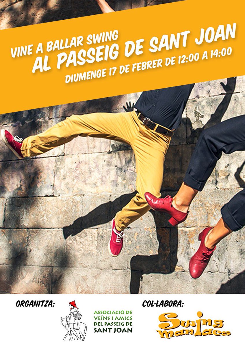 Aquest Diumenge estarem ballant ‘On the Sunny Side Of the Street' 
vine a ballar amb nosaltres al Passeig Sant Joan a partir de les 12.00h ☀️ 👣 🌇