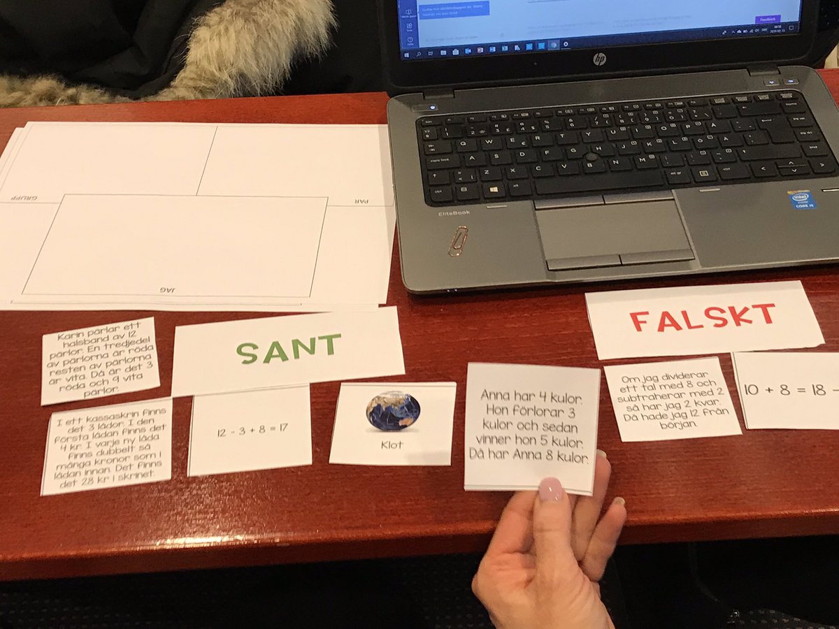 Problemlösning med hjälp av den kooperativ strukturen ”Sant eller falskt” #lärareisödertälje