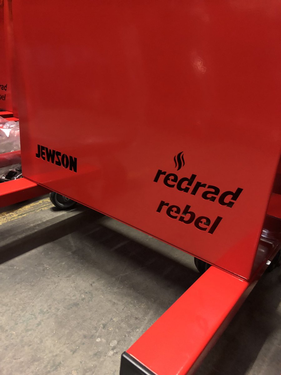 Bison_Products's tweet photo. More fully branded #RedRad #Rebels heading out the door into #Jewson tool hire. Great to see another national hire company making the switch to these reliable heaters. https://t.co/gHq9RifLzx