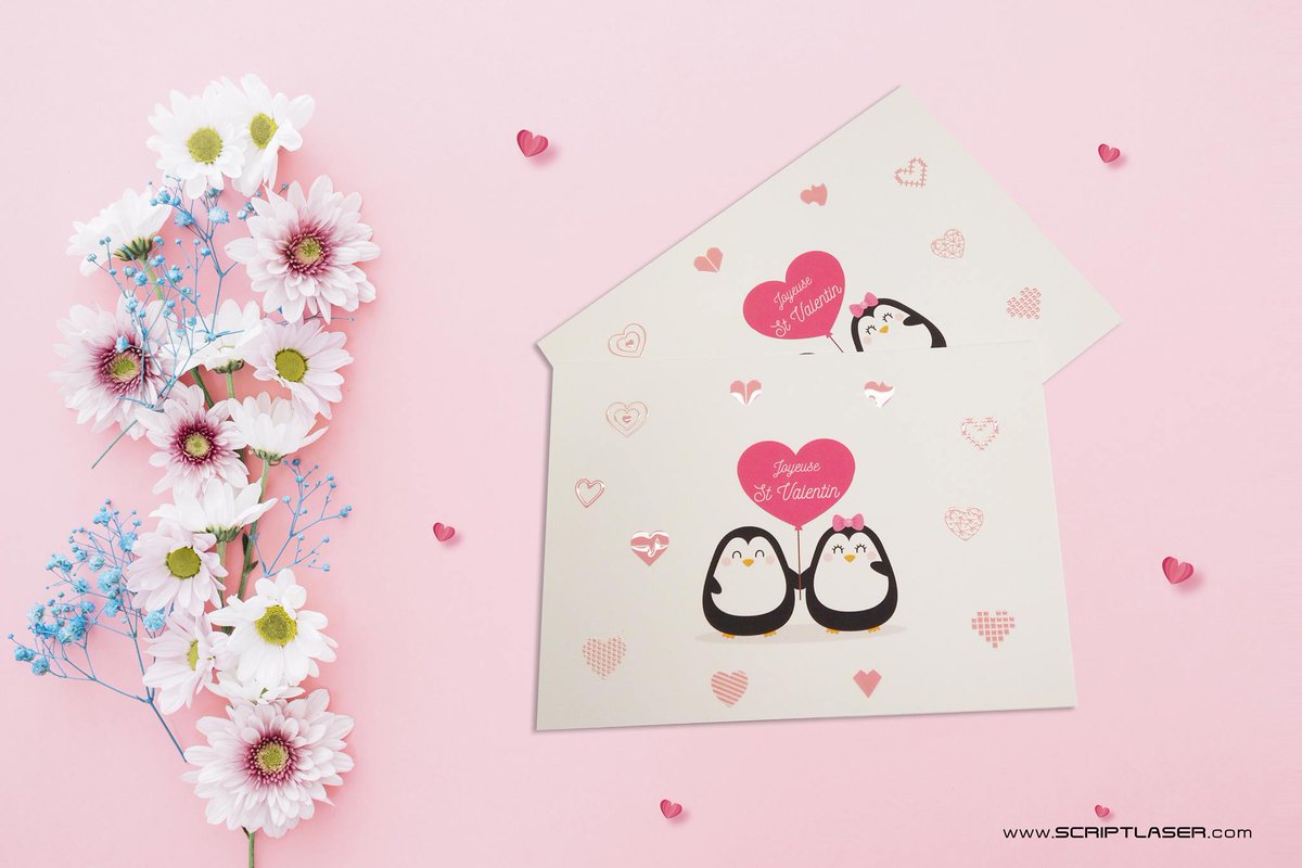 ScriptLaser's tweet image. [EN CE MOMENT] 💝 Pour toute commande passée en ligne, vous recevrez une carte cadeau avec vernis sélectif 3D à offrir à votre Valentin(e) 😍 → ow.ly/OPTM30ihP1w #StValentin2019 #Print #Carte #Vernis