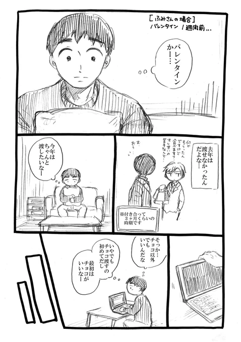 「普通の恋愛」バレンタイン漫画（1/2）※同性愛のお話です 