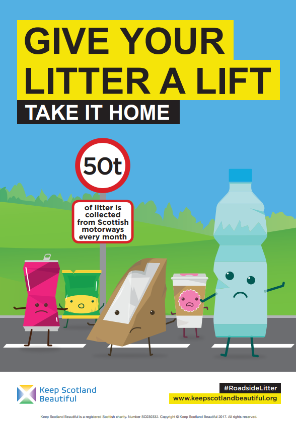 trafficscotland's tweet photo. Please do not throw rubbish out of the window. 

Do your part to keep Scotland beautiful #FriendlyAdvice https://t.co/C68dAQJKnF