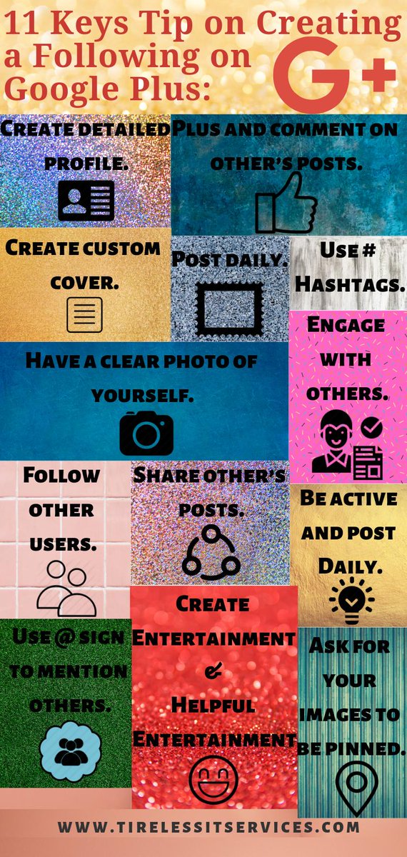 TirelessIT's tweet image. 11 Key Tips on Creating a Following on Google Plus. 
#googleplus #googleplushangout #GooglePlusMarketing #GooglePlusPage #socialmediastrategy #socialmediamarketing #digitalmarketingagency