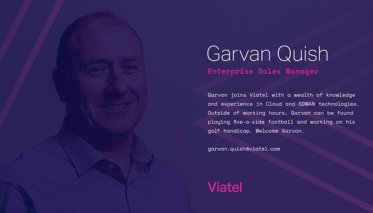 ViatelGroup's tweet photo. A big welcome to @gquish who joins the 1 Viatel Team #1VT. For any sales requirements or sporting tips you can drop him an email! https://t.co/lgamjHkeQW