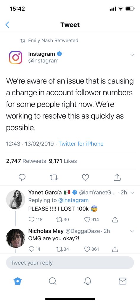 I lost people i was following on instagram