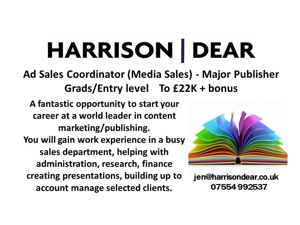 HarrisonDear's tweet photo. Fantastic entry level media role see https://t.co/QFMWxkuhMn https://t.co/NchyMQUyxT