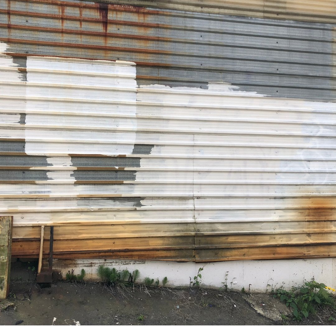 patsykaykolesar's tweet photo. Rusty metal door love in Strathcona, East Vancouver. https://t.co/rsBETqcHyJ