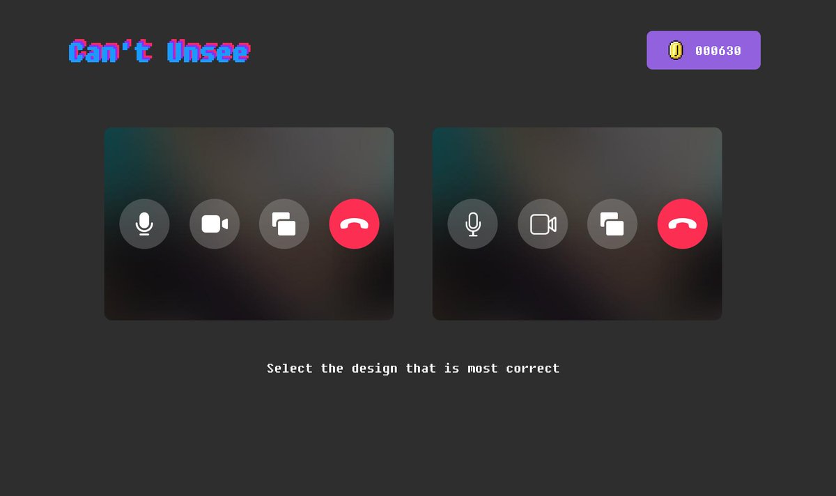 cantunsee.space: game where you have to find the most correct UI.
Great visual demonstration of how details make (or often break) an app.

Thanks for the discovery <a href="/maiwe2n/">maiwe2n</a>.