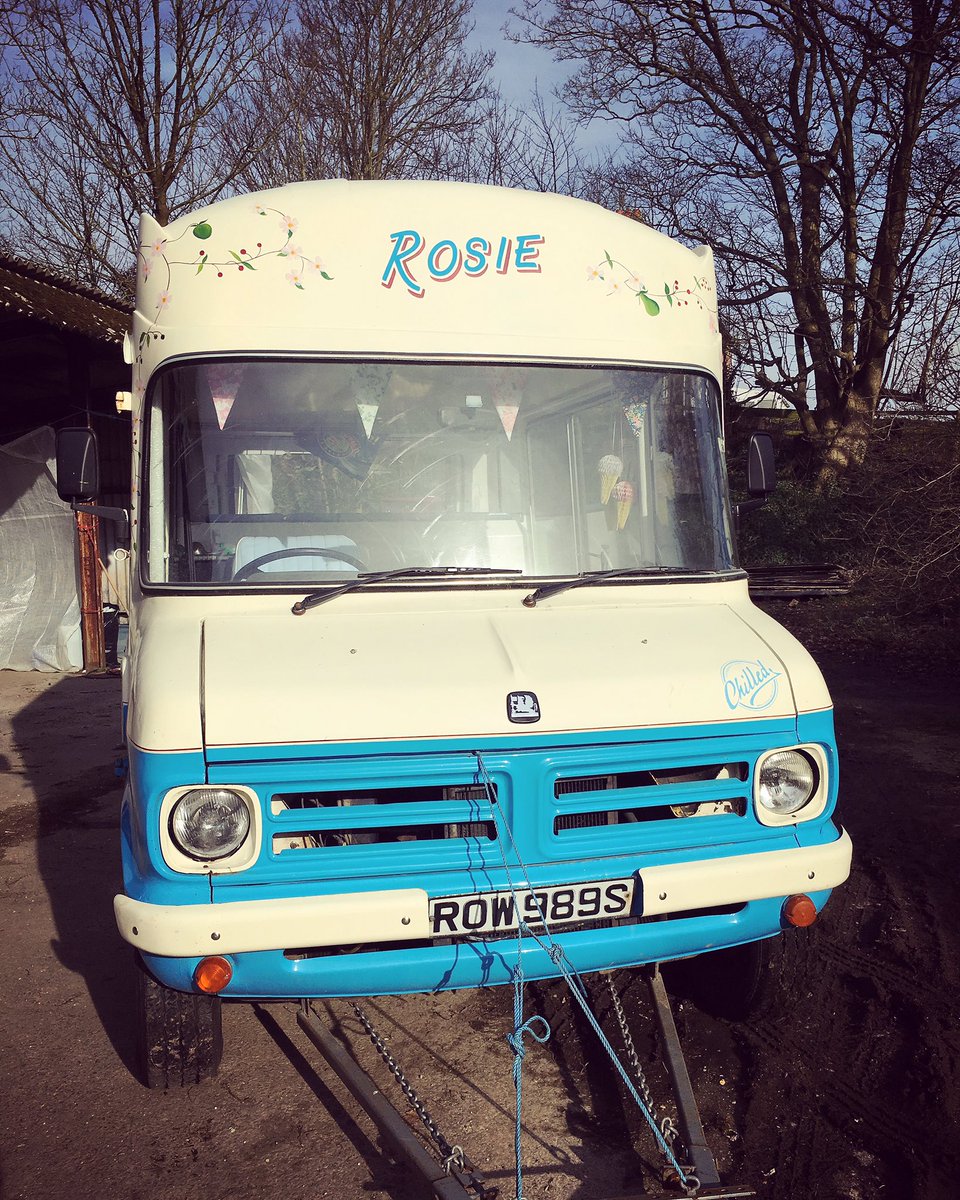 Rosie’s heading off for some much needed TLC &amp; hopefully she will return with a new MOT so we can actually drive her! It’s been too long! 🍦🤞🏼🍦🤞🏼

#icecream #icecreamvan #icecreamtruck #icecreamlove #bedfordcficecreamvan #bedford #bedfordcf #bedfordicecreamvan #classiccar