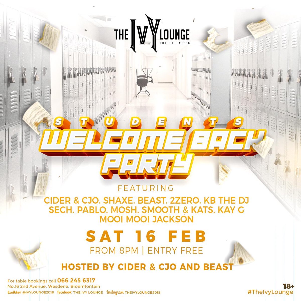 Anehzie's tweet photo. Makunyiwe once‼️ this Sat @IvyLounge2018 
#StudentsWelcomeBackParty 🔥🔥💃🏽. 
Ndithi check out the lineup!! https://t.co/kLj9vtDJqB