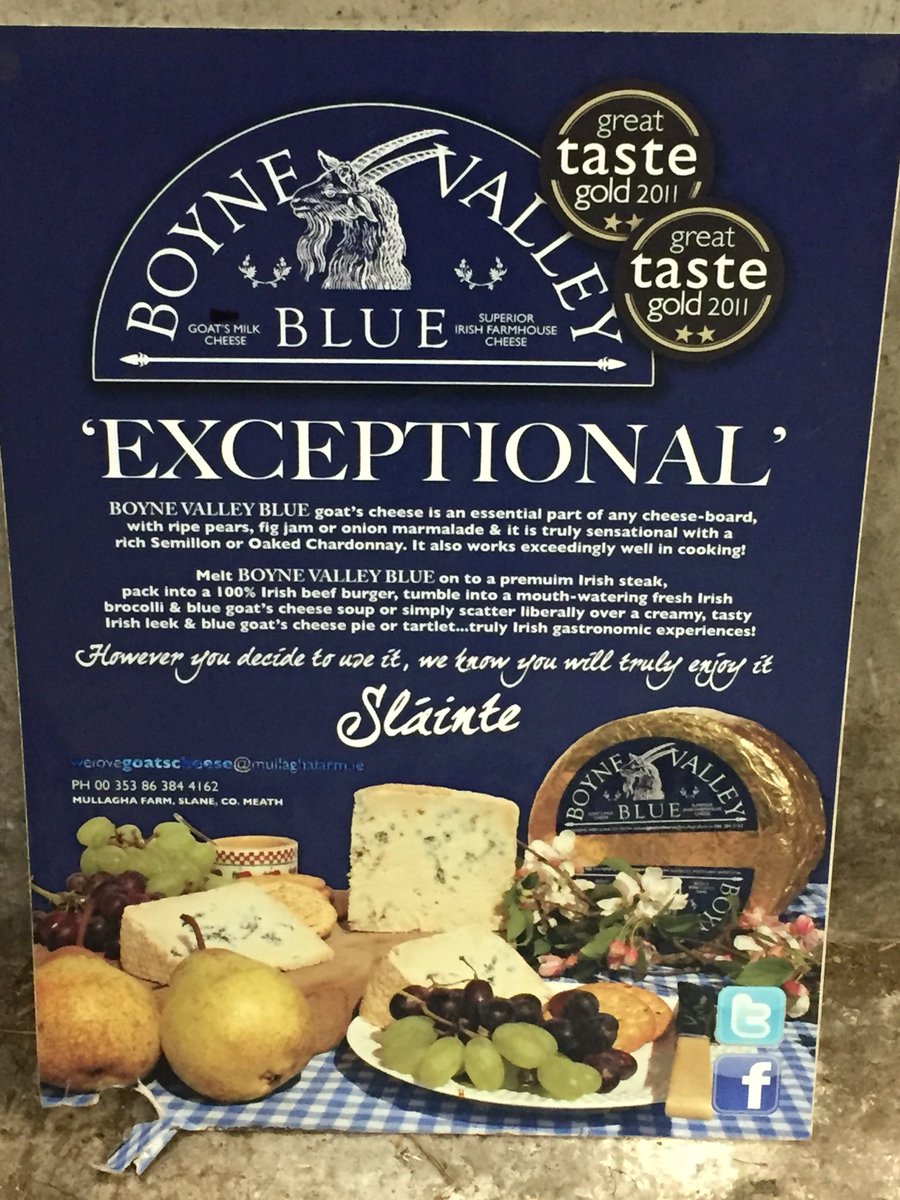 Absolutely delicious <a href="/Boynevalleyblue/">Boyne Valley Cheese</a> cheese with <a href="/TasteWexford_/">Taste Wexford</a> <a href="/WexFoodFamily/">WexfordFoodFamily</a> <a href="/GallivantingIre/">Gallivanting.ie</a>