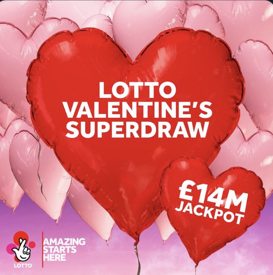NisaLocalSplott's tweet photo. Could you be the lucky winners in tonight's £14M Lotto Valentine's Superdraw?Don't forget to buy an extra ticket for your Valentine ❤️
#Splott #SplottLocal #Tremorfa #Adamsdown #CF24 https://t.co/7NpUuiYtqK