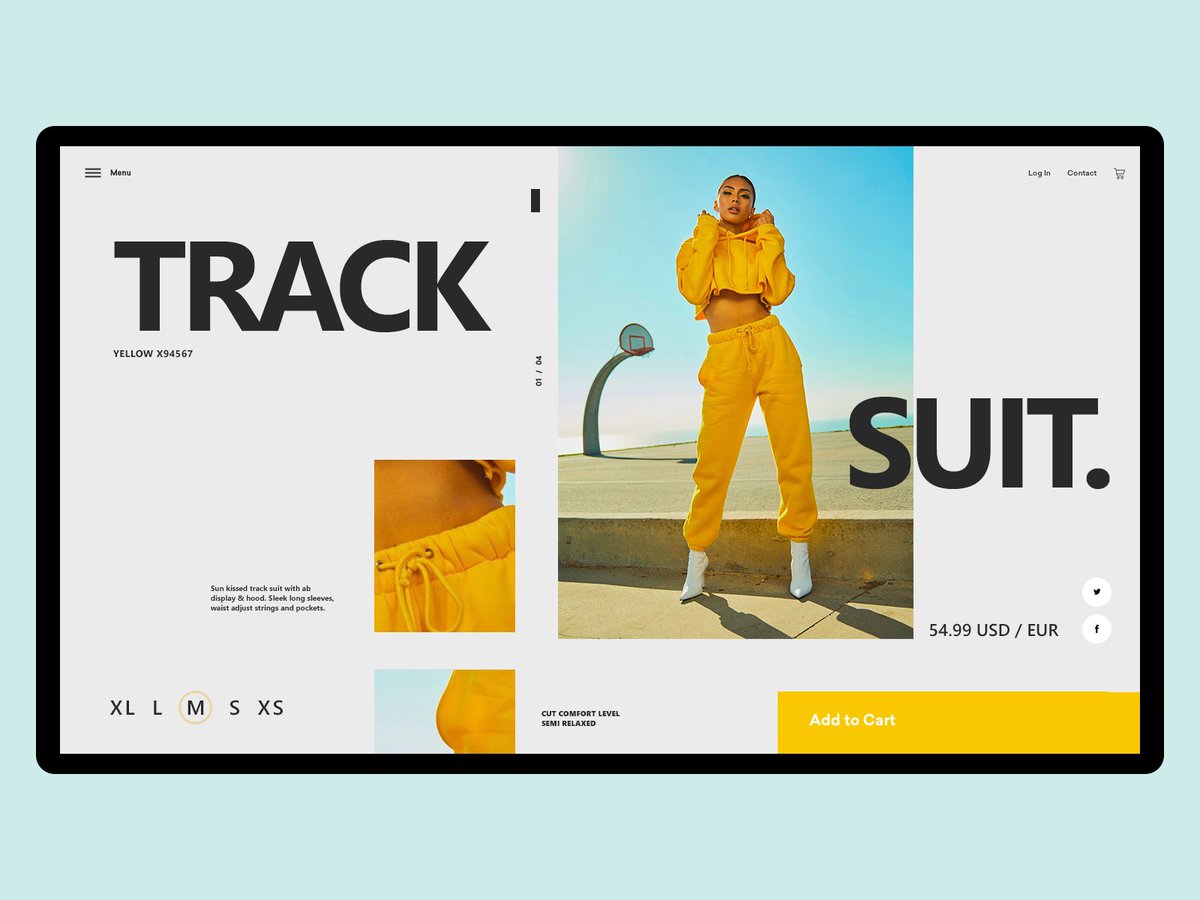 createunited's tweet image. Latest Ecommerce U/I Design created for a client. #webdesign #creativity #designer #uidesign #create #createunited #ecommerce #modern #qualitydesign #yellow #tracksuit #beauty