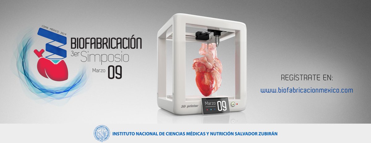 SimposioBiofab's tweet image. 3er Simposio Biofabricación, impresión 3D y aplicaciones médicas #INCMNSZ  9 de Marzo 
Interior de la República participa en la TRANSMISIÓN EN VIVO.  
Regístrate en:
biofabricacionmexico.com
@MedicinaUAGro @UAdeC @UACJmx @medicinaUACH @FacMedicUAC @fmuanl @comunica_unach @SOMUAG