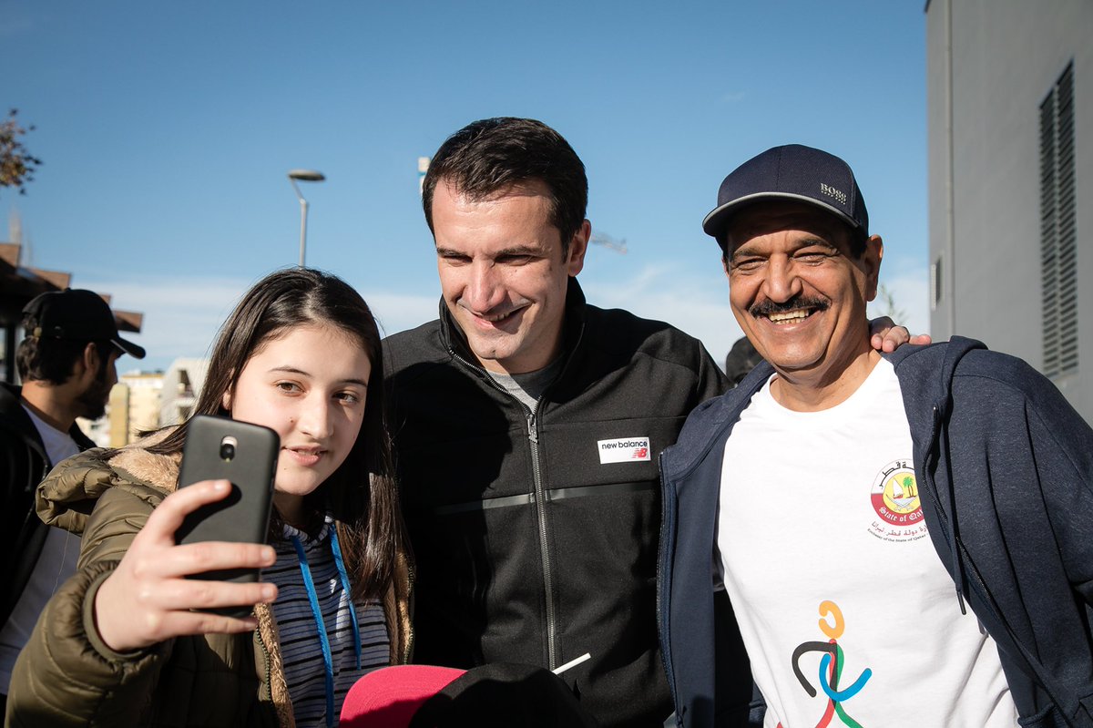 erionveliaj's tweet photo. Loved hosting Sports Day with my good friend Ambassador Al Marri of @QatarEmb_Tirana at our Olympic Park! 🇦🇱❤️🇶🇦

It is such a delight to see a younger generation embracing bikes &amp; sports for green cities &amp; healthy living! 🚴🏻‍♀️🏀⚽️

Looking fw to making this an annual event! 📅🌳 https://t.co/S6snU22C6L