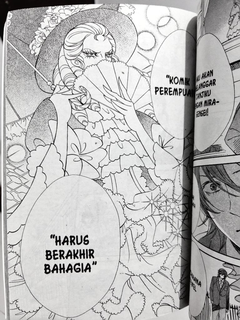 a manga character says that girls comic must have happy ending